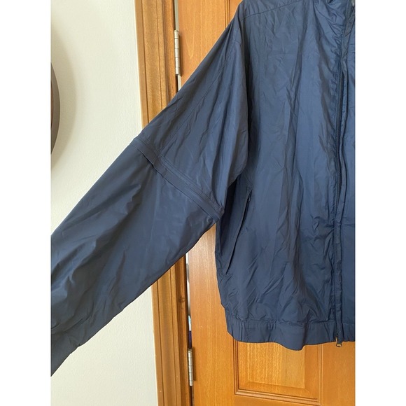 NIKE GOLF 2 In 1 Rain Wind Full Zip Removable Sleeves Men's Size Large Blue - Picture 2 of 10